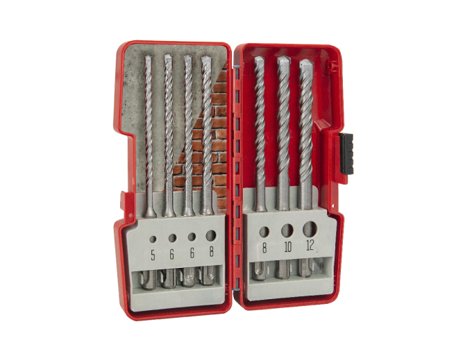 7-pc SDS+ drill bit set
