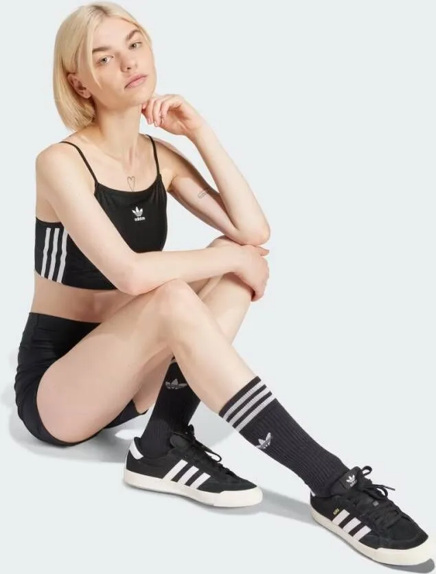 ADIDAS ORIGINALS ADICOLOR 3STRIPES BRA TOPS BLACK MAAT: XS BESCHIKBARE MAATEN:XS S M L
