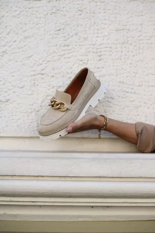Babouche chain loafer beige