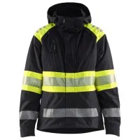 BLåKLäDER 44301977 DAMES SHELLJACK HIGH VIS ZWART/HIGH VIS GEEL