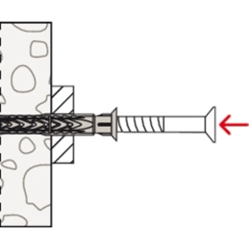 Constructieplug SXRL 10 x 100 T verzonken kop