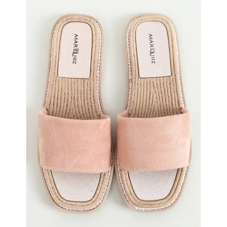 Daniels Roze suède damesslippers