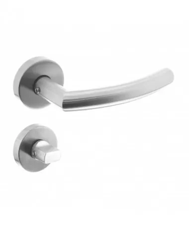 Deurkruk Half Rond 90gr rozet met sluiting