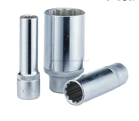 FORCE 549773.8 Dop lang 1/2″ (12-kant) SAE 3/8″