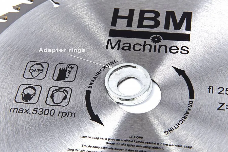 HBM 250 mm HM cirkelzaagblad met 100 tanden