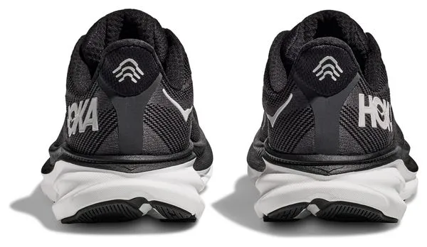 Hoka Clifton 9 Running Shoes Wide Black White