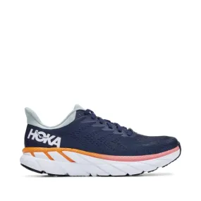 Hoka One One Clifton 7 wide hardloopschoenen blauw dames