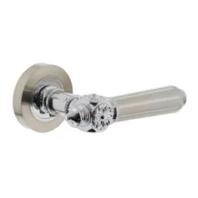 INTERSTEEL Deurkruk 1716 Julietta op rond rozet 7mm nokken chroom/nikkel mat