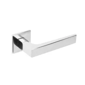 INTERSTEEL Deurkruk Moors No.1 met vierkante geveerde rozet 50x4,5mm rvs gepolijst