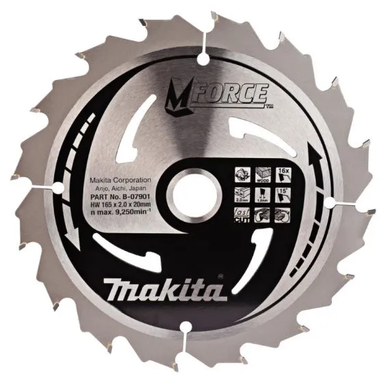 MAKITA B07901 ZAAGBLAD HOUT  165X20X1,2MM