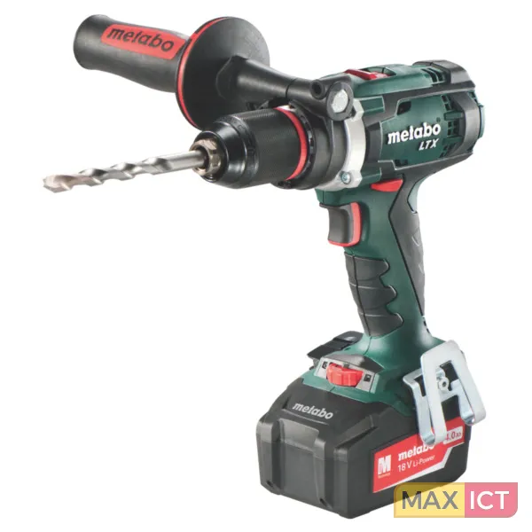 METABO BS 18 LTX BOORMACHINE MET PISTOOLGREEP LITHIUMION (LIION) 4AH 2000G ZWART, GROEN, ROOD