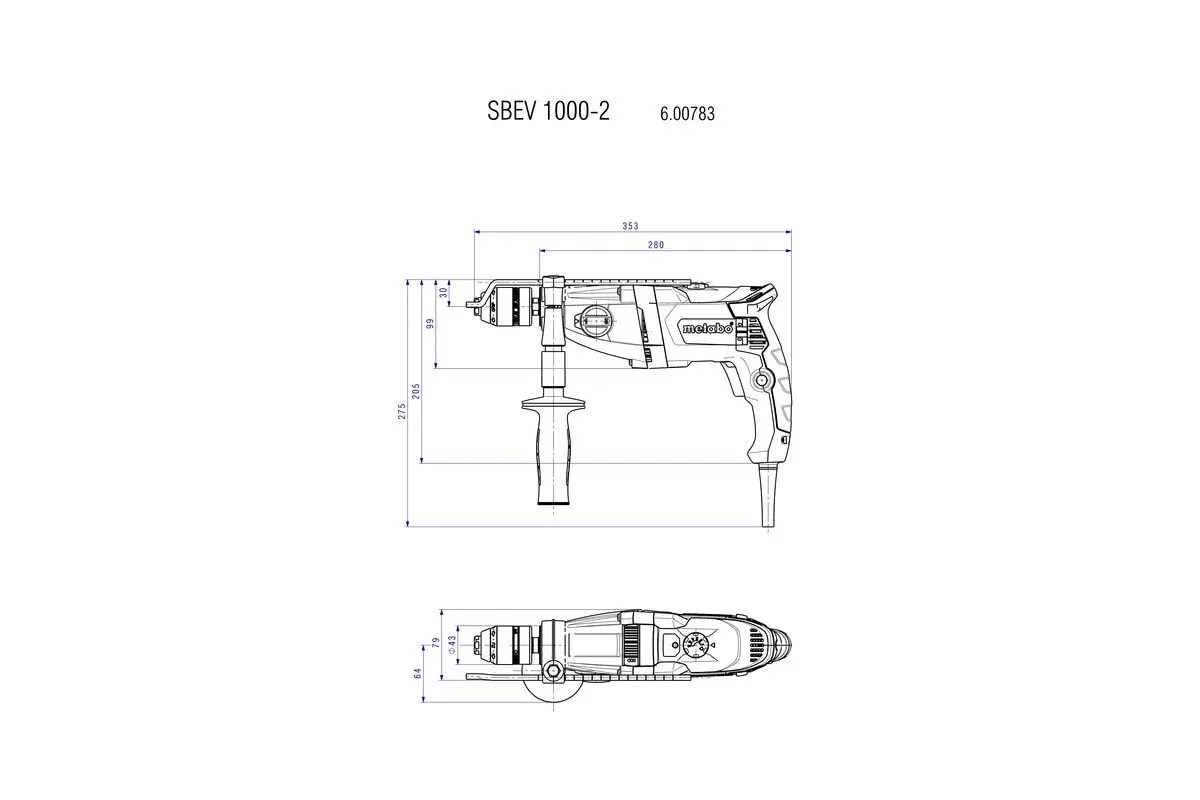 METABO SBEV 10002 (600783000) KLOPBOORMACHINE