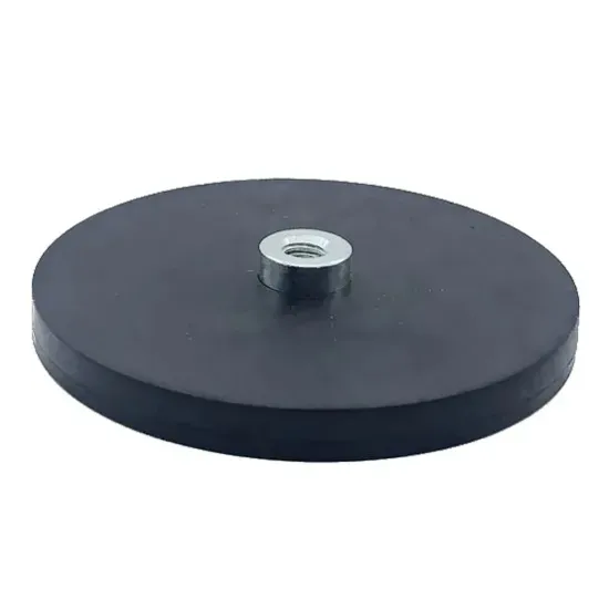 Neodymium magneetsysteem in rubber met draadbus, 88 mm