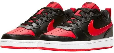 Nike Court Borough Low 2 (GS) leren sneaker zwart/rood