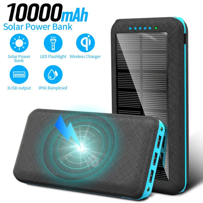 PSOO Geborsteld Koolstofvezel 10000mAh Externe Batterij
