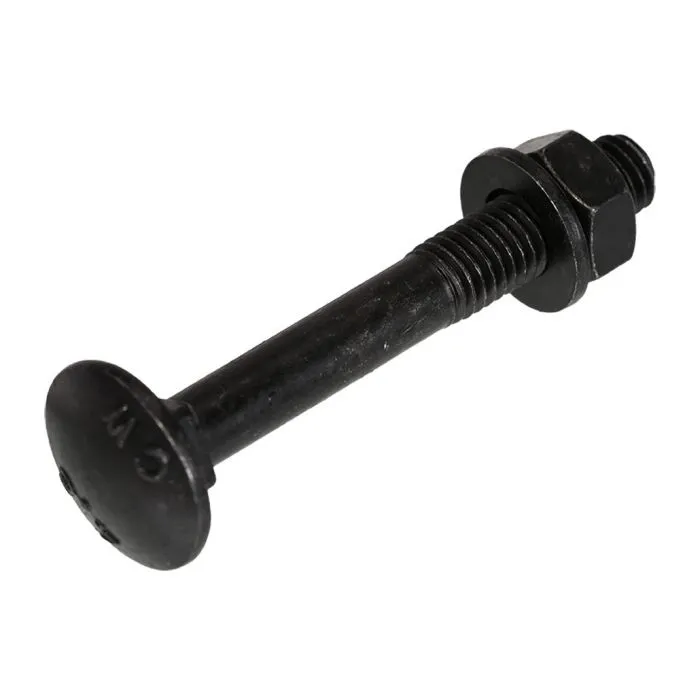Slotbout met moer en sluitring zwart M8x70mm 25st.