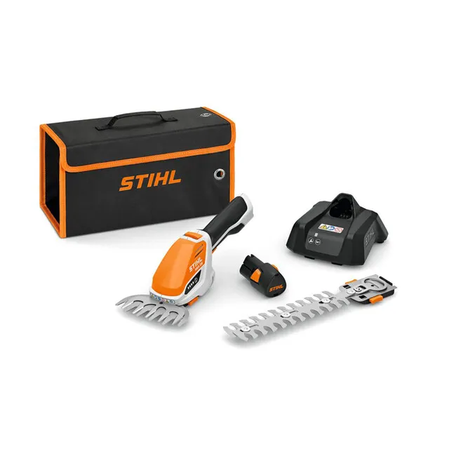 STIHL HSA 26 ACCU GRAS EN BUXUSSCHAAR  MET ACCU EN LADER