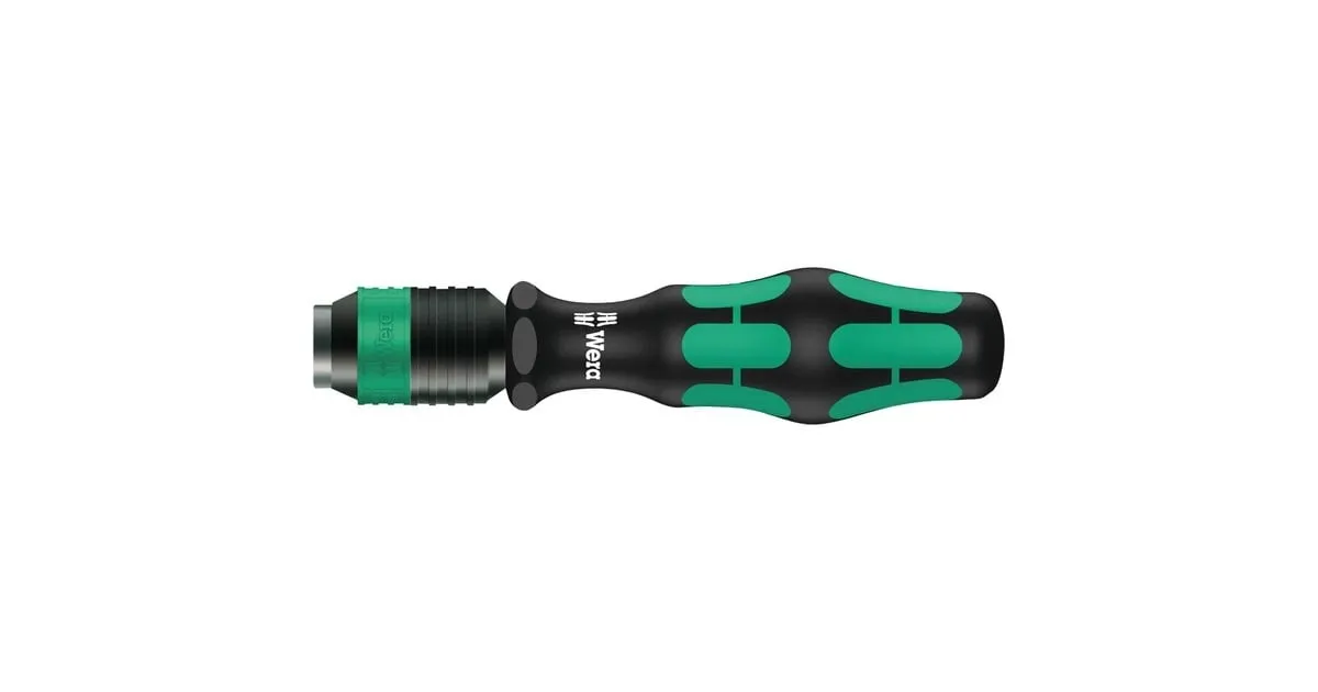 WERA BITSHANDHOUDER 813 R MET RAPIDAPTOR BITHOUDER SCHROEVENDRAAIER (ZWART/GROEN, 90MM)