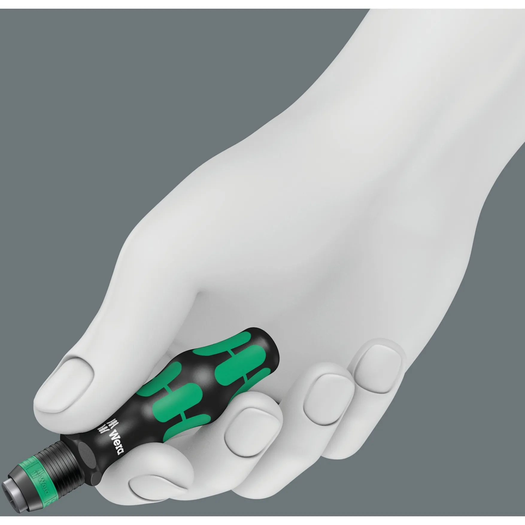 WERA BITSHANDHOUDER 813 R MET RAPIDAPTOR BITHOUDER SCHROEVENDRAAIER (ZWART/GROEN, 90MM)